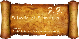 Faluvégi Franciska névjegykártya